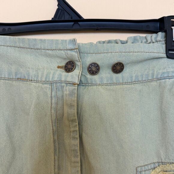 POL the paper lace women’s baggy jeans patchwork street style 1X vintage boho - Picture 4 of 8